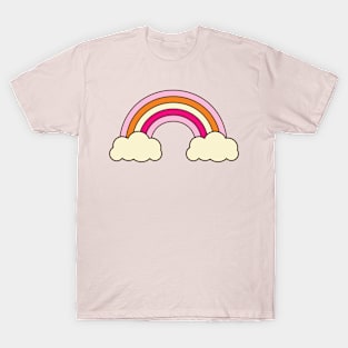 Cute pink rainbow with clouds T-Shirt